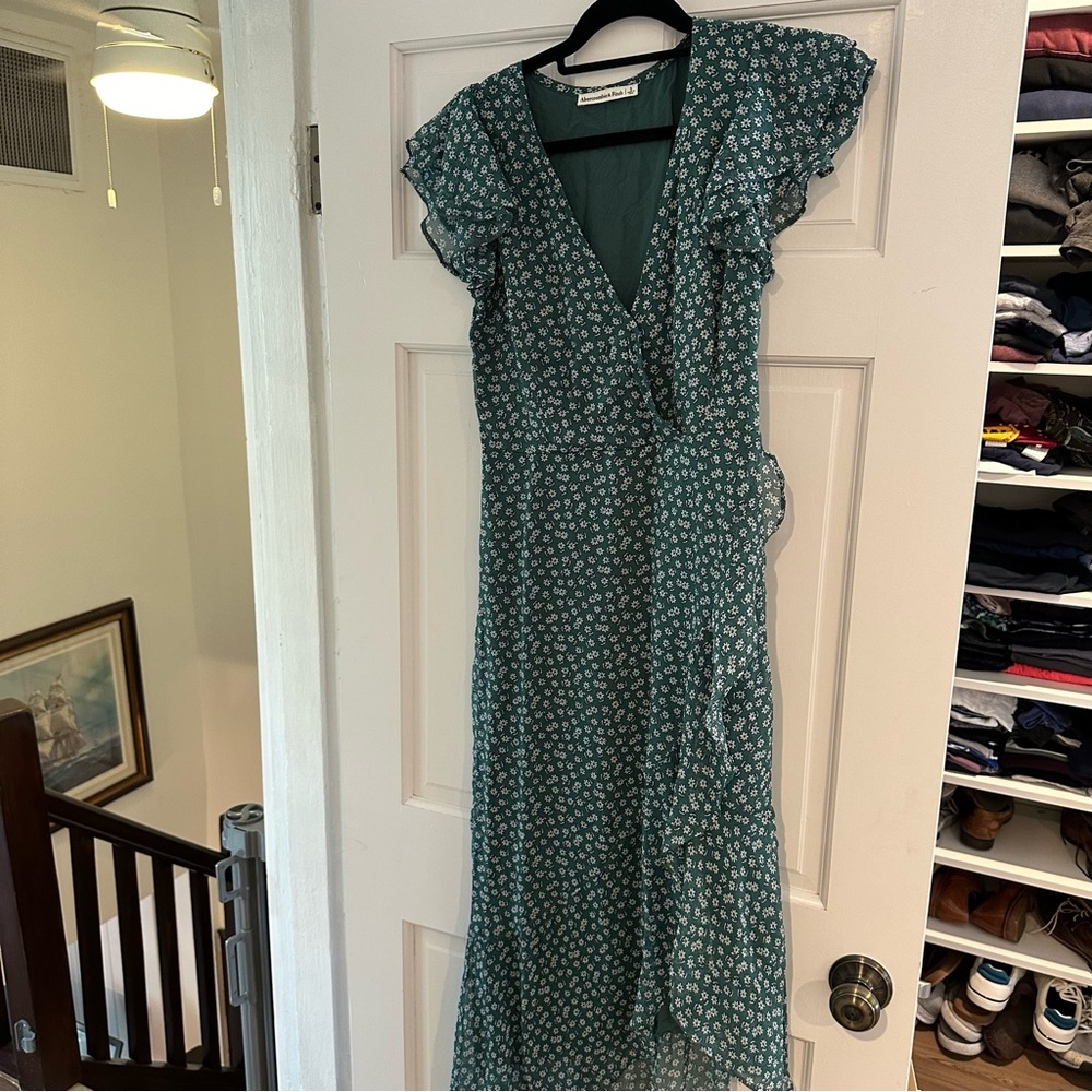 Abercrombie And Fitch Flutter Chiffon Midi Dress - image 2